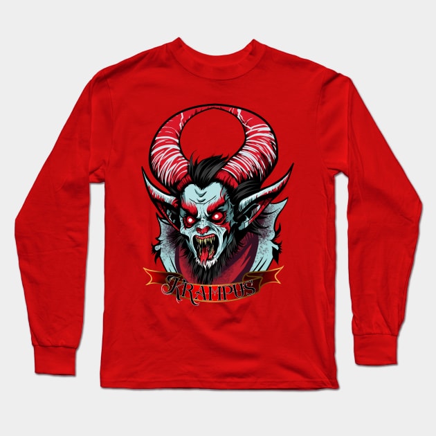 Krampus Banner Long Sleeve T-Shirt by Elijah101